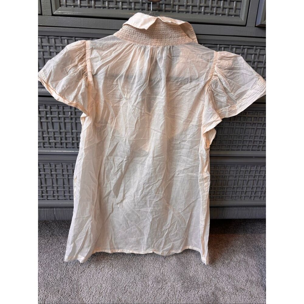 NWOT Hope for Flowers by Tracy Reese Smocked Henley Blouse, $325 B41 - Picture 6 of 9